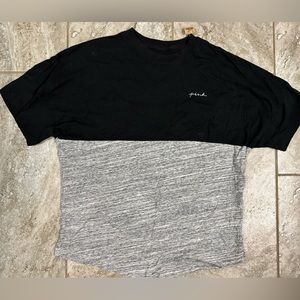 Victoria’s Secret PINK oversized tee | Size Medium | Color black/gray